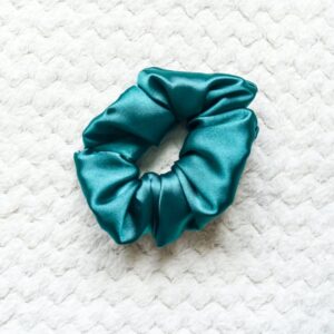 chouchou satin vert